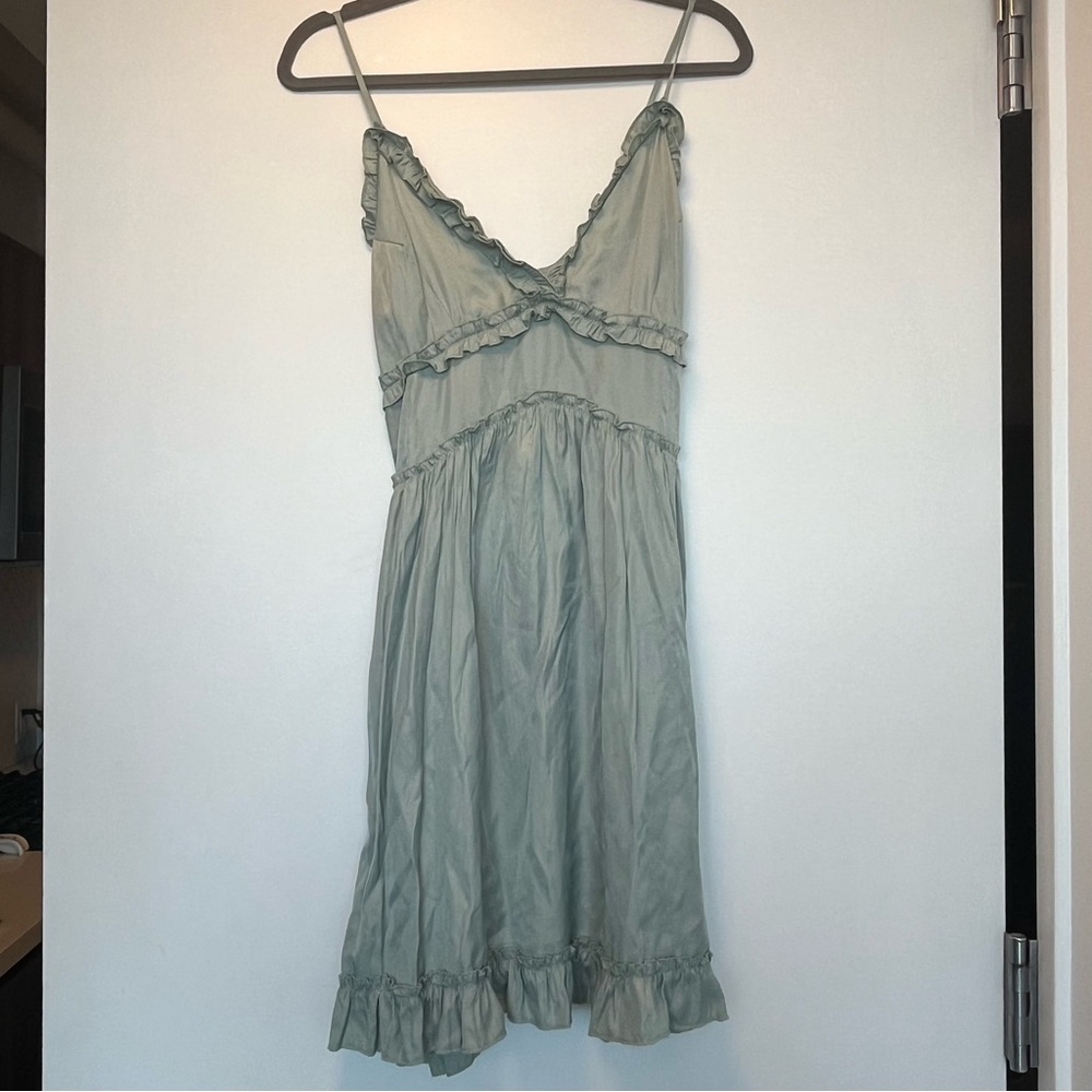 Never worn/ seamoss green spaghetti strap dress/ Size M